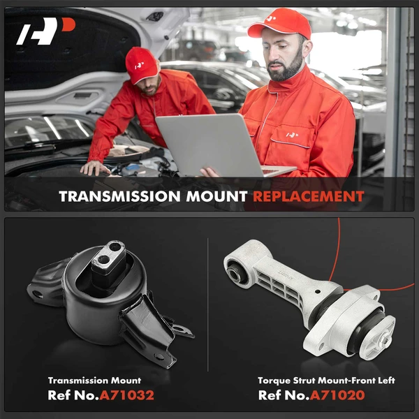 2-Pc Engine Mount and Transmission Mount Kit Front & Rear A-Premium APEM641