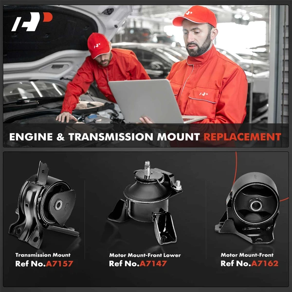 3-Pc Engine Mount and Transmission Mount Kit Front A-Premium APEM679