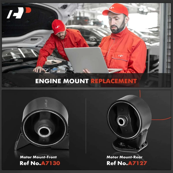 2-Pc Motor Mount Front & Rear A-Premium APEM628