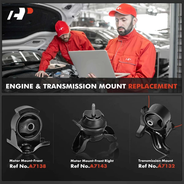 3-Pc Engine Mount and Transmission Mount Kit Front A-Premium APEM698