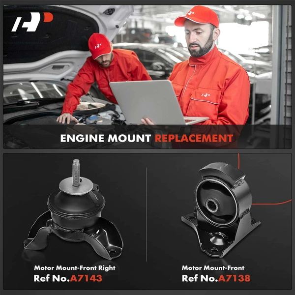 2-Pc Motor Mount Front A-Premium APEM702