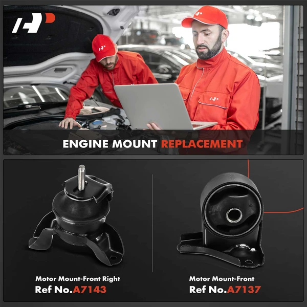 2-Pc Motor Mount Front A-Premium APEM707