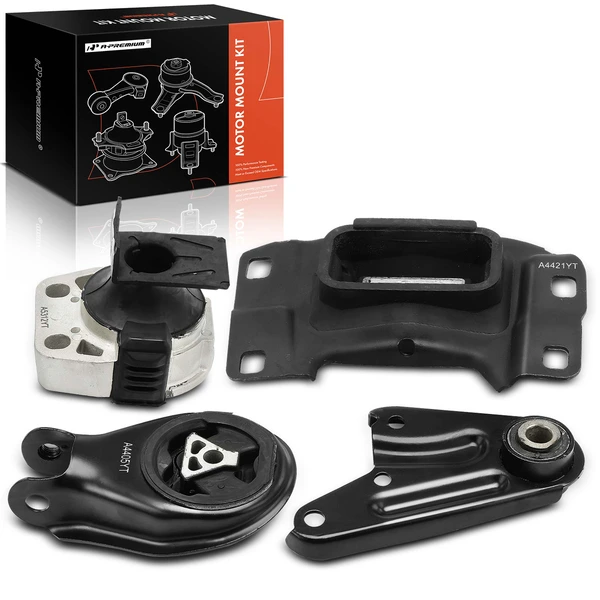 4-Pc Engine Mount + Automatic Transmission Mount + Engine Torque Strut Mount, Front & Rear, A-Premium APEM736
