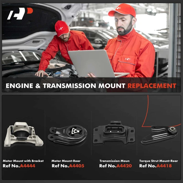 4-Pc Engine Mount and Transmission Mount Kit Front Right & Rear A-Premium APEM740