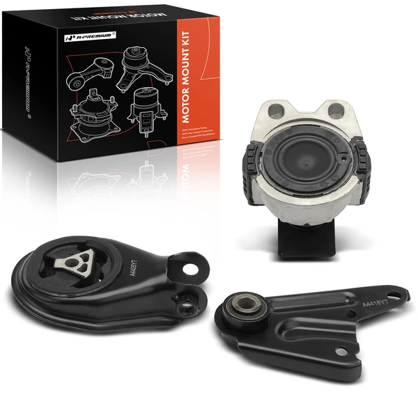 3-Pc Motor Mount + Torque Strut Mount, Front Right & Rear, A-Premium APEM746