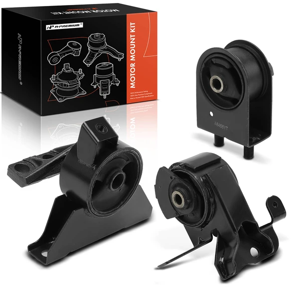 1999-2003 Mazda Protege 3-Pc Engine Mount and Transmission Mount Kit Front A-Premium APEM756