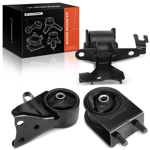 1999-2000 Mazda Protege 3-Pc Engine Mount and Transmission Mount Kit Front & Rear A-Premium APEM757