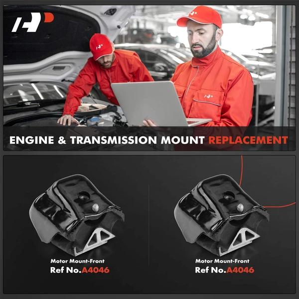 2-Pc Motor Mount, Front Left & Right, A-Premium APEM762