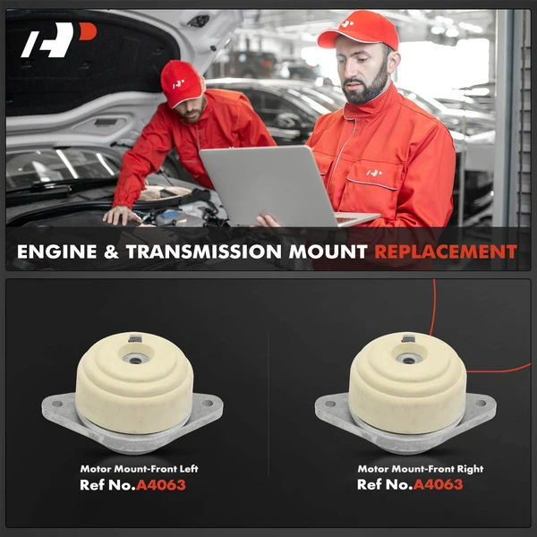 2-Pc Engine Motor Mount Front Left & Front Right A-Premium APEM767