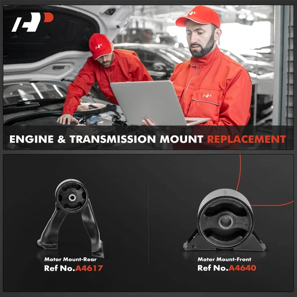 2-Pc Motor Mount Front & Rear A-Premium APEM777