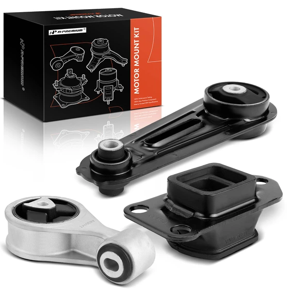 2007-2012 Nissan Sentra 3-Pc Engine Mount and Transmission Mount Kit Front Upper & Lower A-Premium APEM829