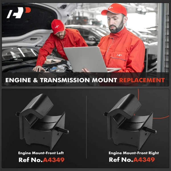 2-Pc Engine Mount Front Left & Right A-Premium APEM812