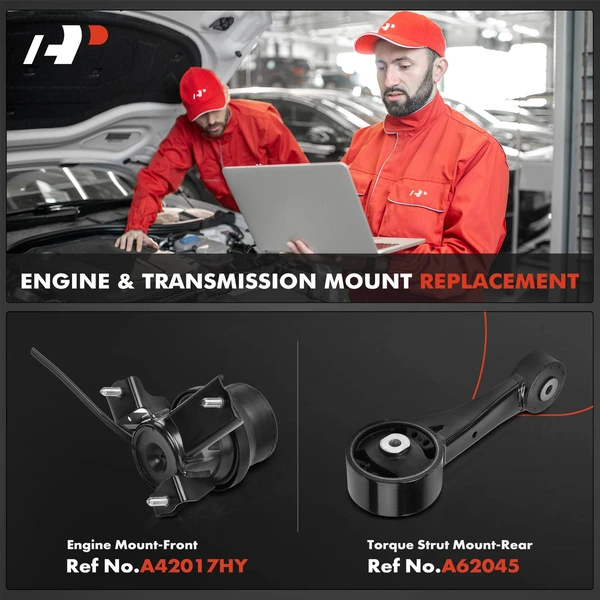 2-Pc Engine Mount and Transmission Mount Kit Front & Rear A-Premium APEM906