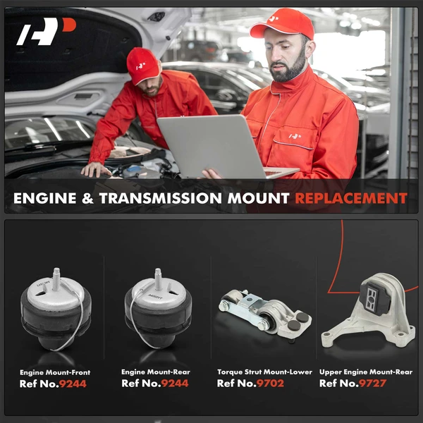 4-Pc Engine Mount and Transmission Mount Kit Front & Rear A-Premium APEM927