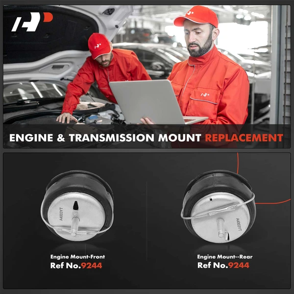 2-Pc Engine Mount, Front & Rear, A-Premium APEM928