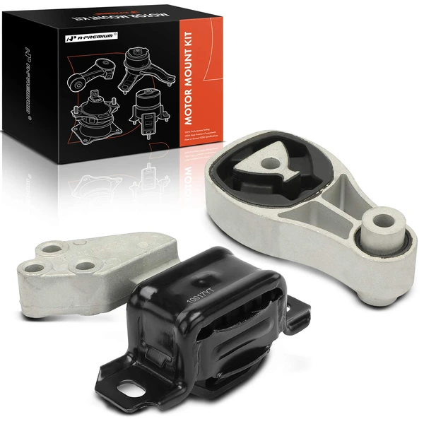 2-Pc Motor Mount + Torque Strut Mount, Front & Right, A-Premium APEM971