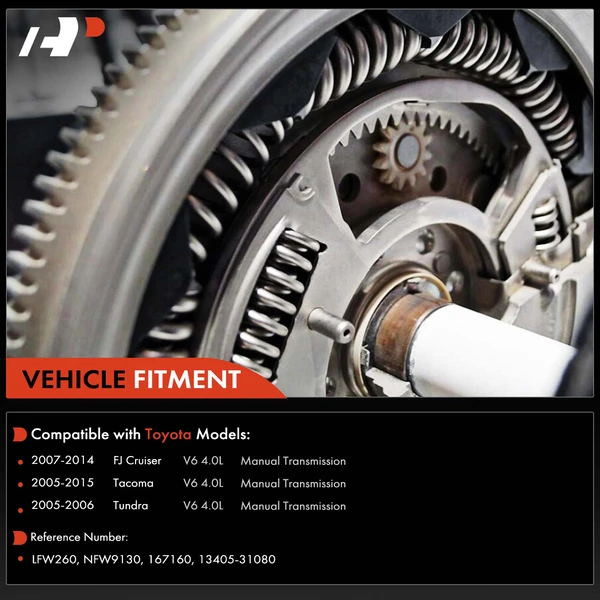 Clutch Flywheel 8 Holes 129 Teeth for Toyota FJ Cruiser 07-14 Tacoma 05-15 Tundra