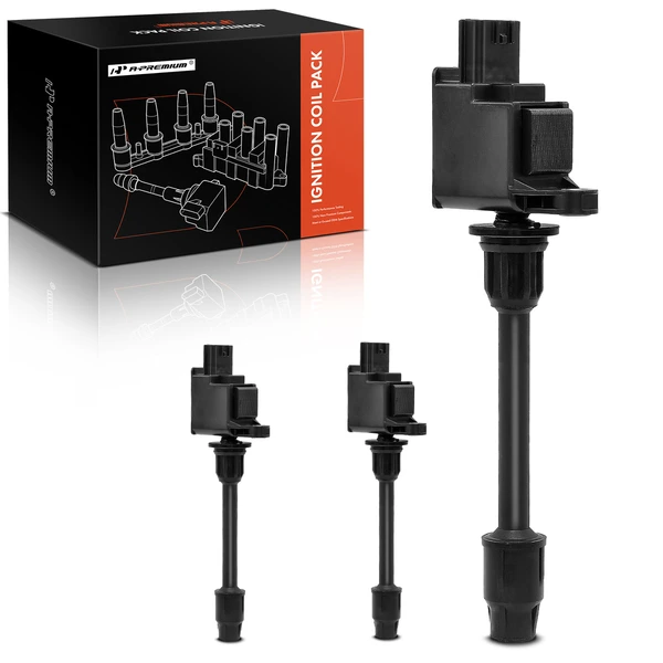 2000-2001 INFINITI I30 A Set of 3-Pc Ignition Coil 3-Blade Terminal Rectangular A-Premium APIC0873