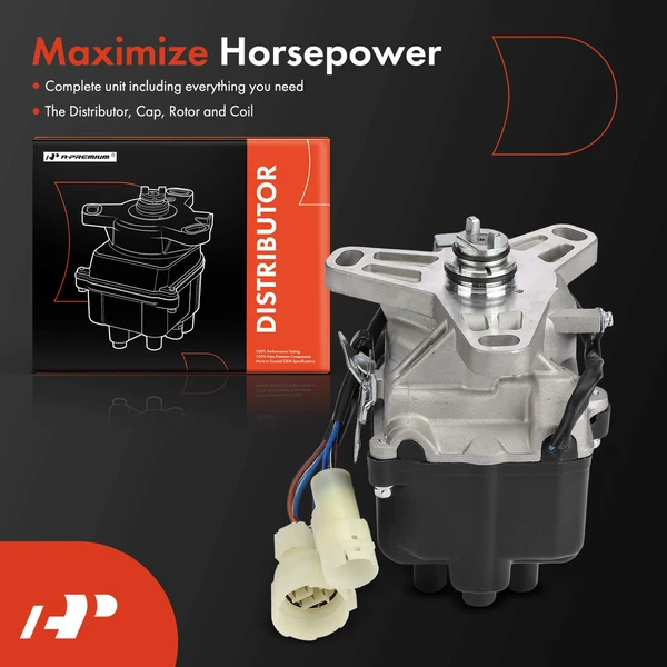 Ignition Distributor with Cap & Rotor for Honda CRX Civic 1988-1991 L4 1.5L 1.6L