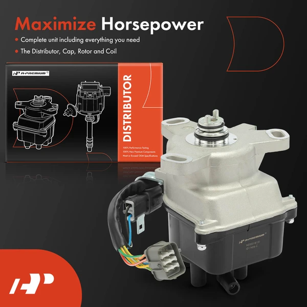 Ignition Distributor with Cap & Rotor for Honda Accord Prelude 1992-1995