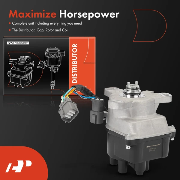 Ignition Distributor with Cap & Rotor for Honda Civic 92-95 Civic del Sol 1.5L