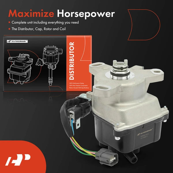 Ignition Distributor with Cap & Rotor for Honda Accord 1996-1997 Prelude 2.2L