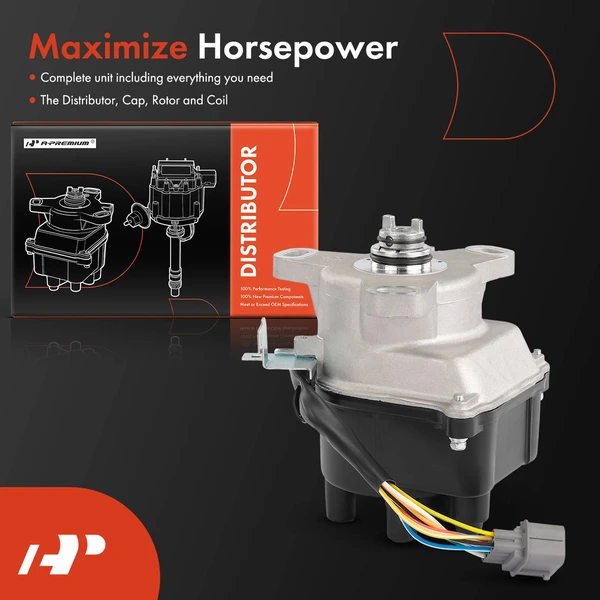 Ignition Distributor with Cap & Rotor for Honda Civic 1999-2000 CX DX EX LX L4