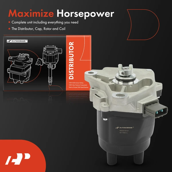 Ignition Distributor with Cap & Rotor for Honda Accord 1999-2001 L4 2.3L