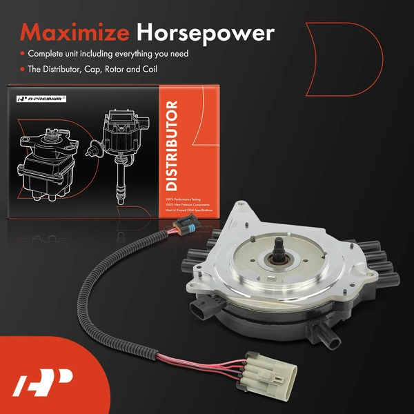 Ignition Distributor with Cap & Rotor for Chevrolet Corvette 92-94 Pontiac 5.7L