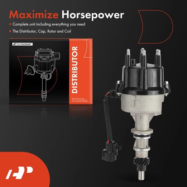 Ignition Distributor with Cap & Rotor for Ford E-150 E-350 E-250 Econoline F-250