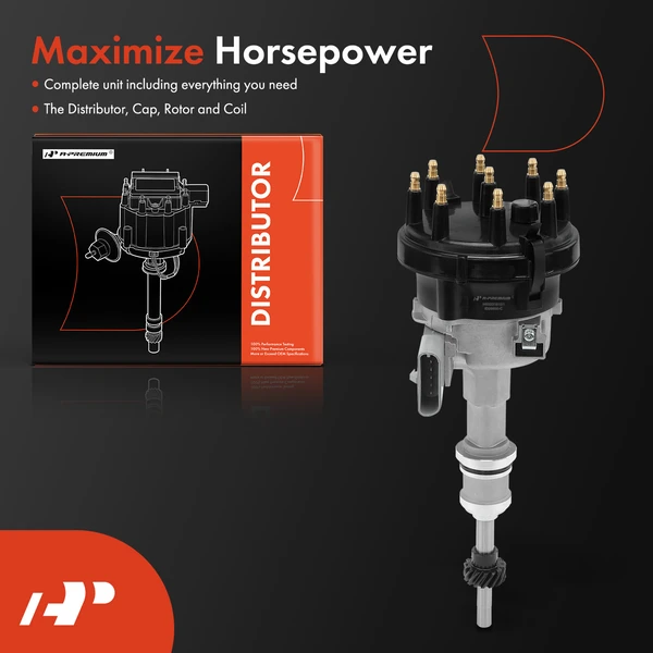 Ignition Distributor with Cap & Rotor for Ford F-150 F-250 Bronco 1985-1991 5.0L