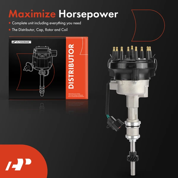 Ignition Distributor with Cap & Rotor for Ford F-150 1990-1995 F-250 F-350 5.8L