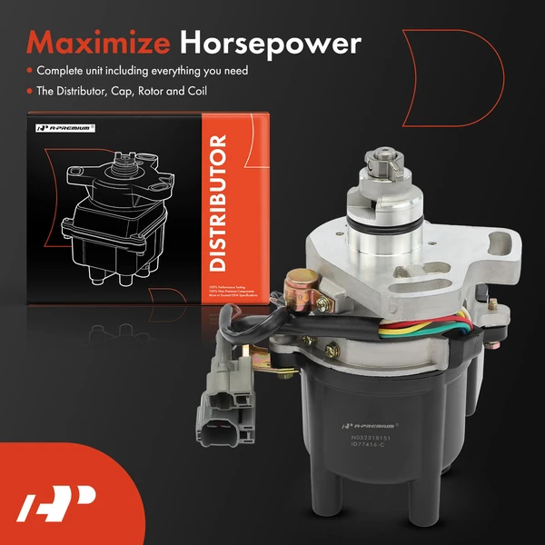 Ignition Distributor with Cap & Rotor for Toyota Corolla 90-92 Celica Geo Prizm