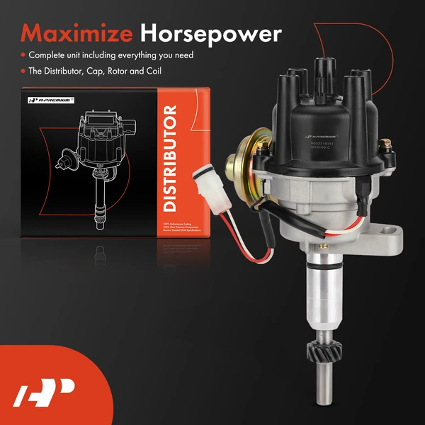 Ignition Distributor with Cap & Rotor for Toyota Pickup 1982-1990 4Runner L4 2.4L