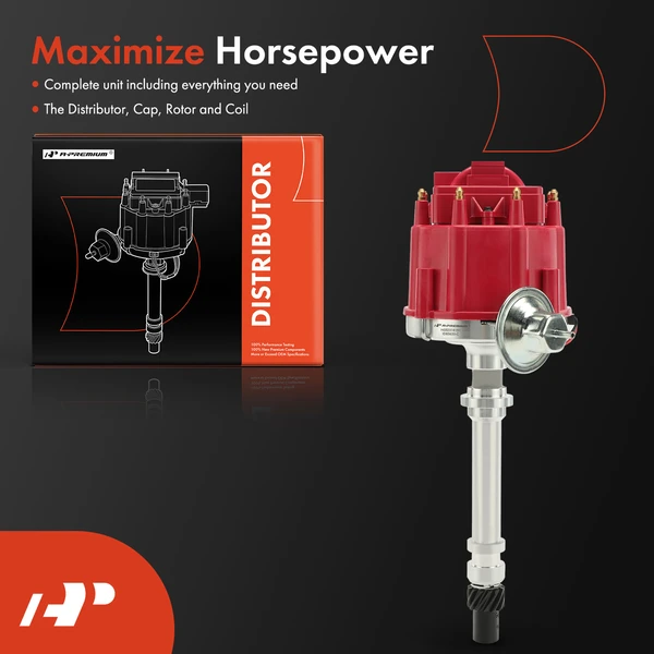 Ignition Distributor with Cap & Rotor for Chevy V8 350 454 SBC BBC 9000RPM 65k
