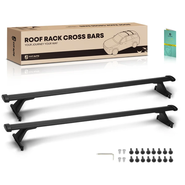 Black Aluminum Alloy Roof Rack Cross Bars for 2018-2023 GMC Terrain