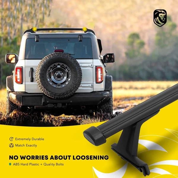 Black Aluminum Alloy Roof Rack Cross Bars for 2018-2023 GMC Terrain