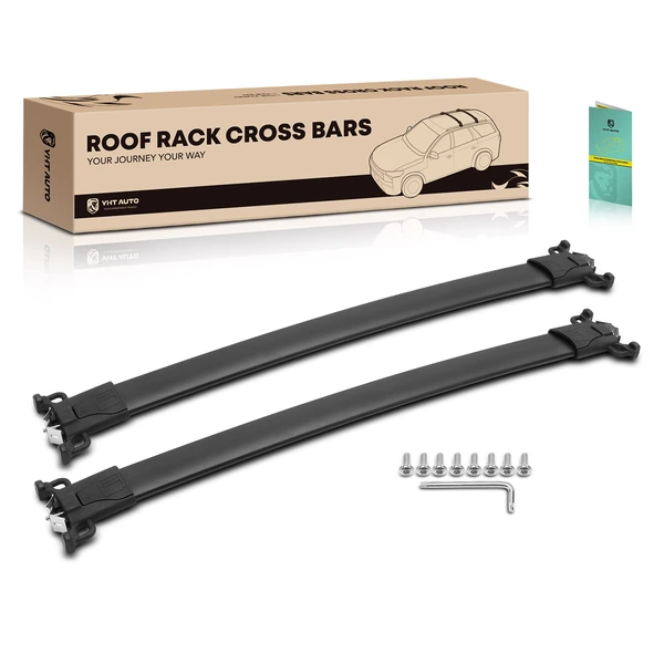Black Aluminum Alloy Roof Rack Cross Bars for 2010-2017 GMC Terrain