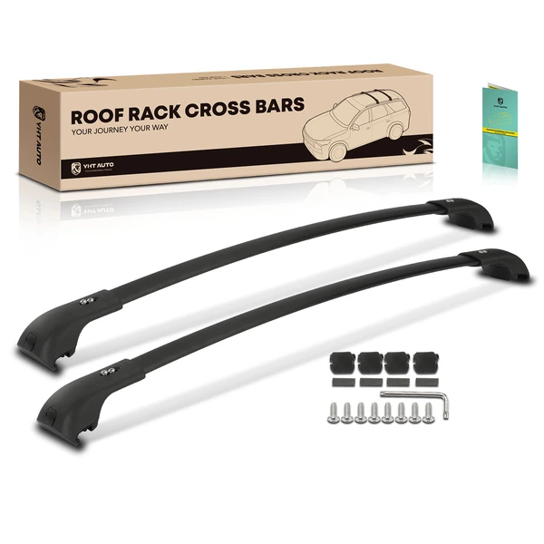 Black Aluminum Alloy Roof Rack Cross Bars for 2020-2023 Ford Escape