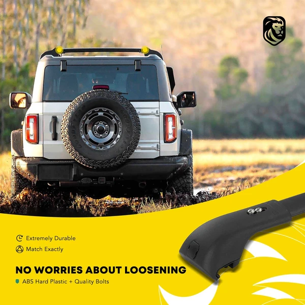 Black Aluminum Alloy Roof Rack Cross Bars for 2020-2023 Ford Escape