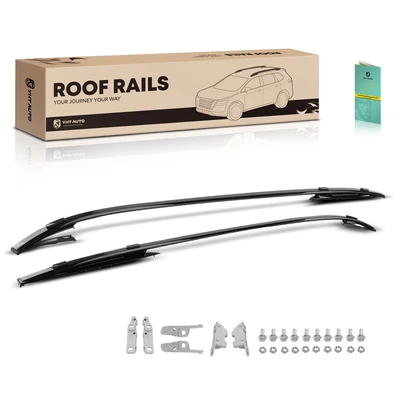 Black Aluminum Alloy Roof Rack Side Rails
