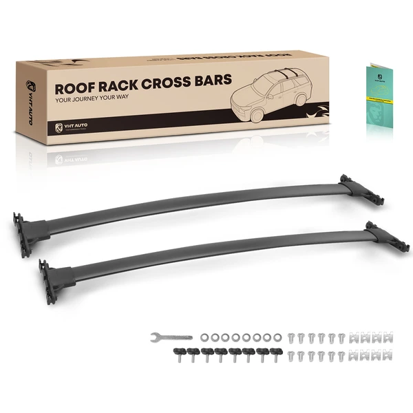 Black Aluminum Alloy Roof Rack Cross Bars for 2010-2015 Lexus RX450h