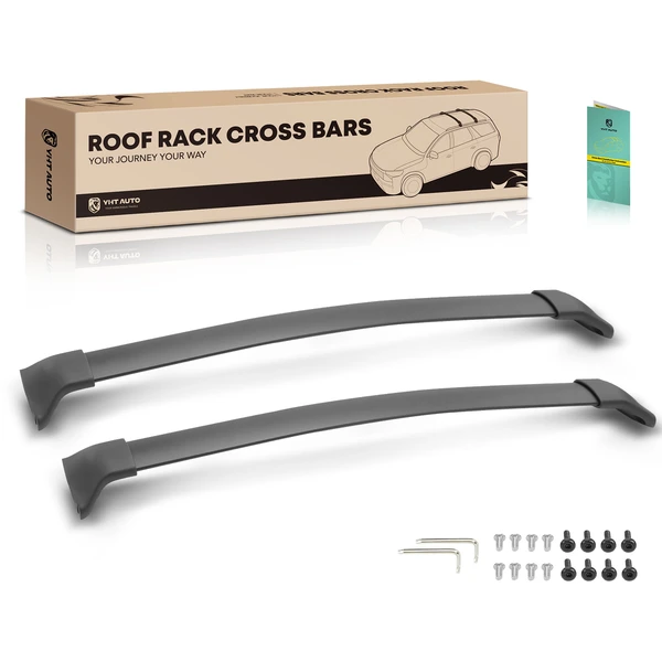 Black Aluminum Alloy Roof Rack Cross Bars for 2016-2019 Mazda CX-3