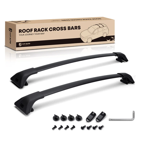 Black Aluminum Alloy Roof Rack Cross Bars for 2013-2024 Mitsubishi Outlander