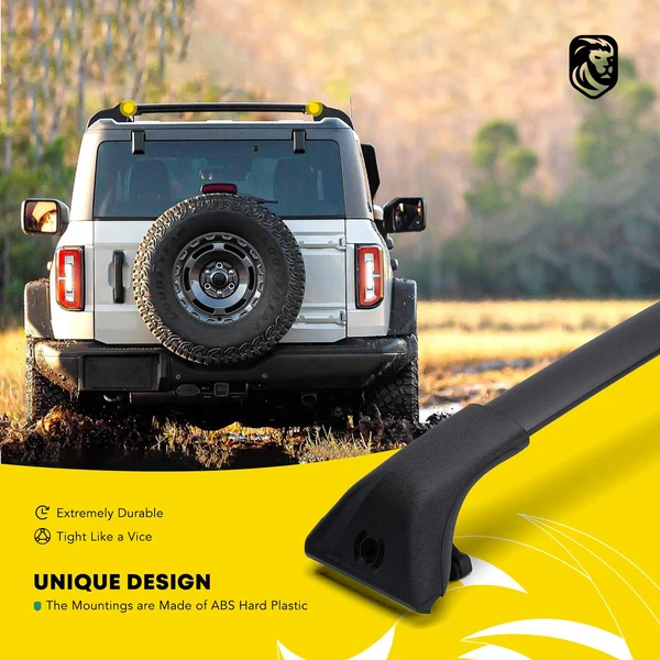 Black Aluminum Alloy Roof Rack Cross Bars for 2013-2024 Mitsubishi Outlander