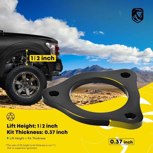 0.5-inch Front Leveling Lift Kit for Ford F150 2004-2023 RWD 4WD Aluminum