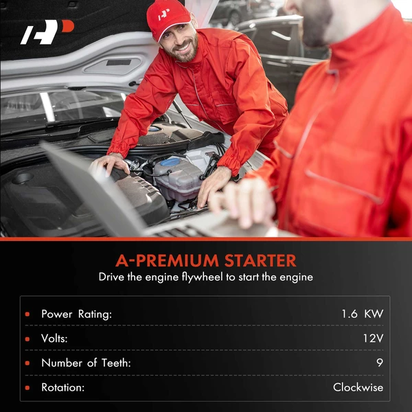 Starter 1.6 KW 12V Clockwise 9 Teeth A-Premium APSTR524