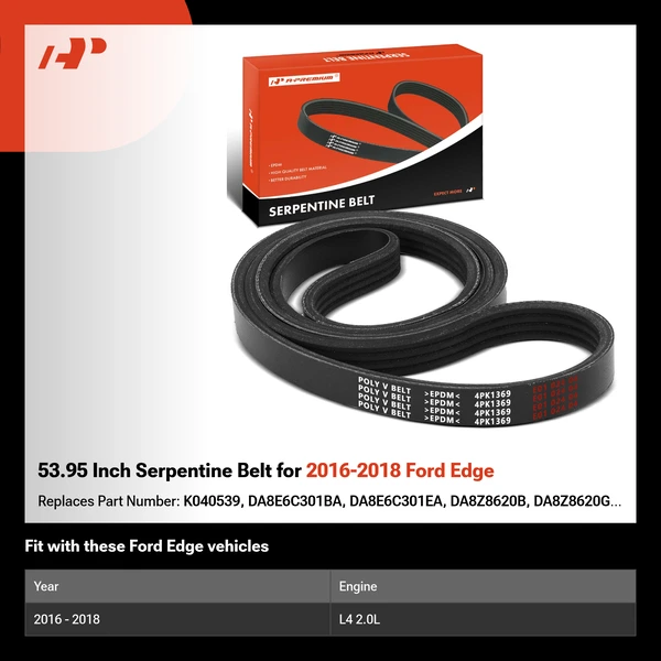 53.95 Inch Serpentine Belt for 2016-2018 Ford Edge