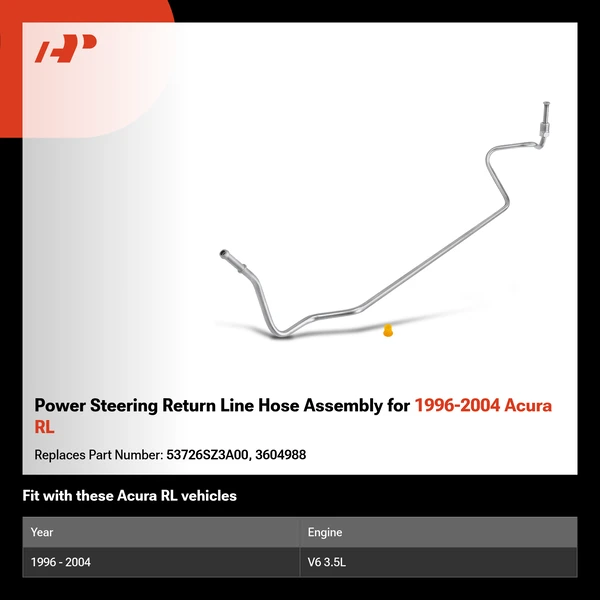 Power Steering Return Line Hose Assembly for 1996-2004 Acura RL