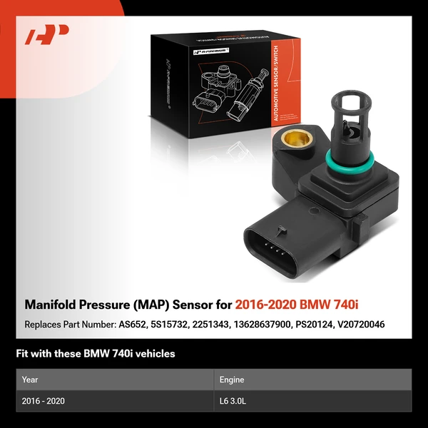 Manifold Pressure (MAP) Sensor for 2016-2020 BMW 740i